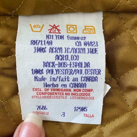 VINTAGE FAUX FUR BROWN COAT WITH BUILT IN SCARF - Picture 7 of 9